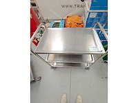 Rvs serveerwagen, 3 niveau's - afbeelding 1 van  4