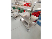 Rvs serveerwagen, 3 niveau's - afbeelding 3 van  4