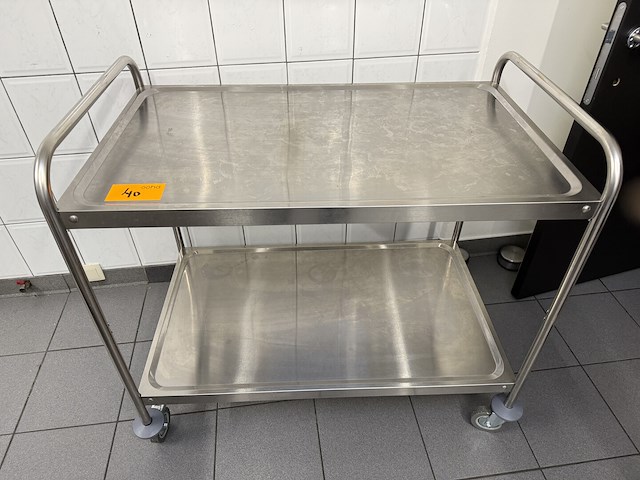 Rvs serveerwagen - afbeelding 1 van  3