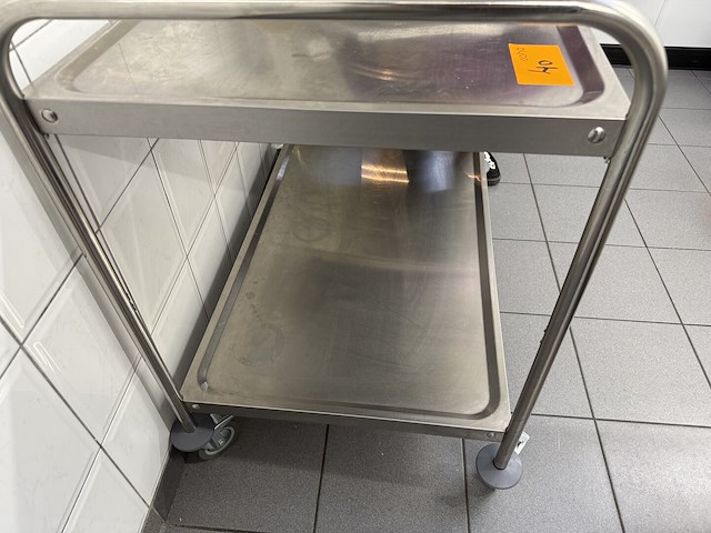 Rvs serveerwagen - afbeelding 2 van  3