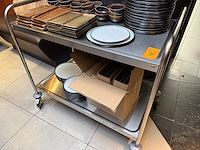 Rvs serveerwagen - afbeelding 1 van  3