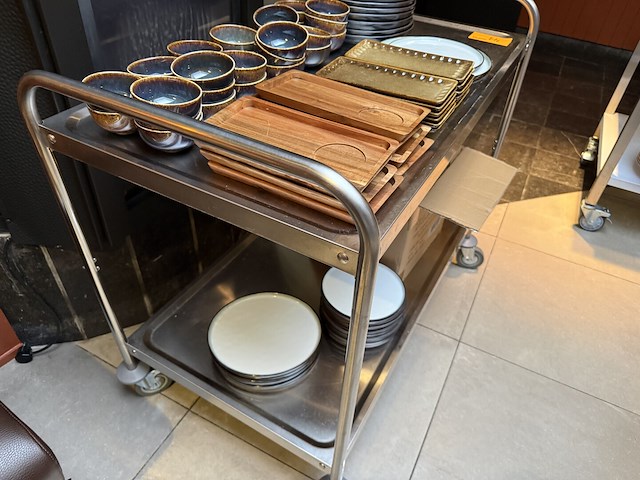 Rvs serveerwagen - afbeelding 3 van  3