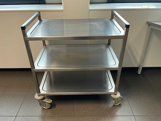 Rvs serveerwagen - afbeelding 1 van  4