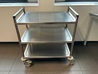 Rvs serveerwagen - afbeelding 1 van  4