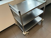 Rvs serveerwagen - afbeelding 2 van  4