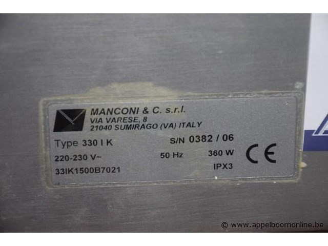 Rvs snijmachine manconi, 330 ik - afbeelding 2 van  2
