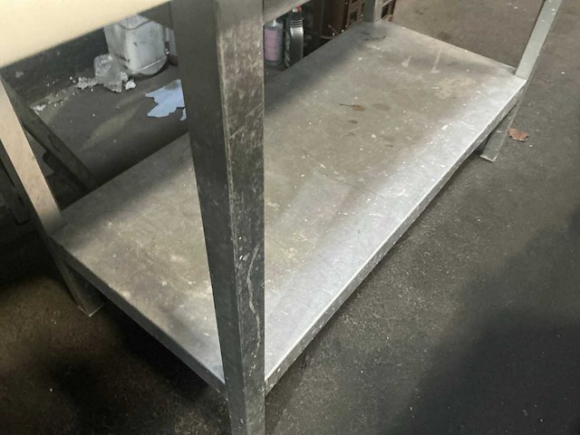 Rvs snijtafel met polyethyleen blad - afbeelding 4 van  4