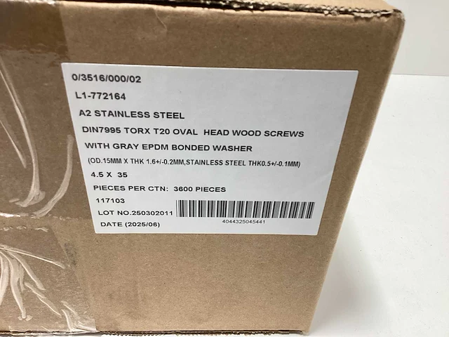 Rvs spenglerschroef / gevelschroef a2 4,5 x 35 mm 3600 stuks - afbeelding 3 van  6