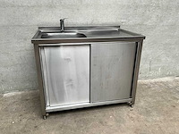 Rvs spoeltafel met boiler - afbeelding 2 van  6