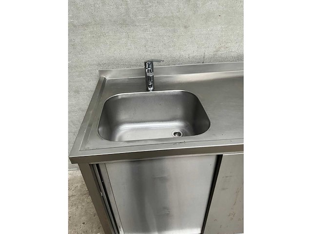 Rvs spoeltafel met boiler - afbeelding 4 van  6