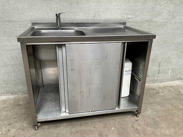 Rvs spoeltafel met boiler - afbeelding 6 van  6