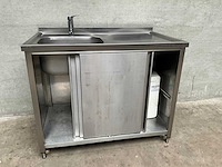 Rvs spoeltafel met boiler - afbeelding 6 van  6