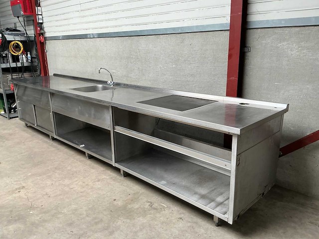 Rvs spoeltafel werktafel - afbeelding 3 van  8