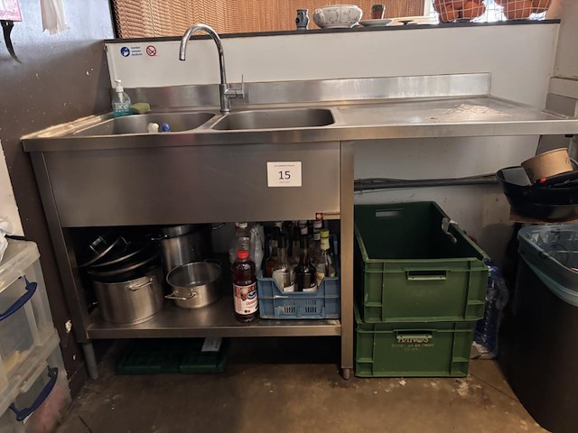 Rvs spoeltafel - afbeelding 1 van  3