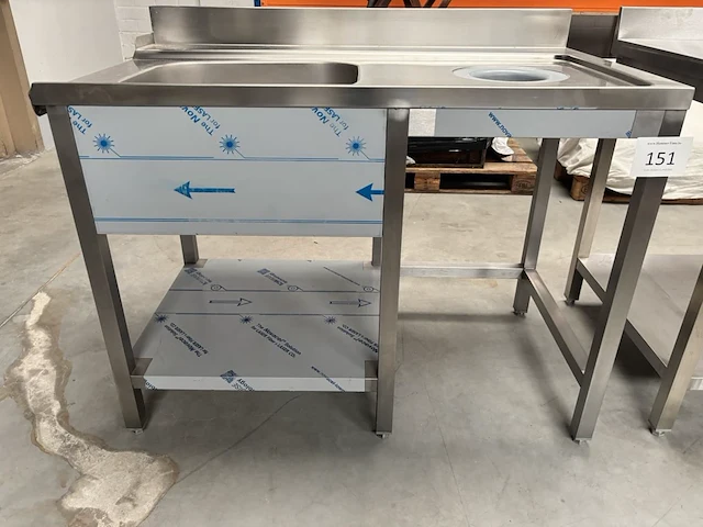 Rvs spoeltafel - afbeelding 1 van  5