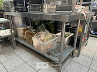 Rvs tafel + opzetstuk