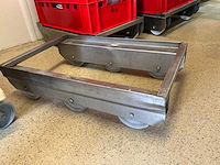 Rvs transportkar (3x) - afbeelding 1 van  2