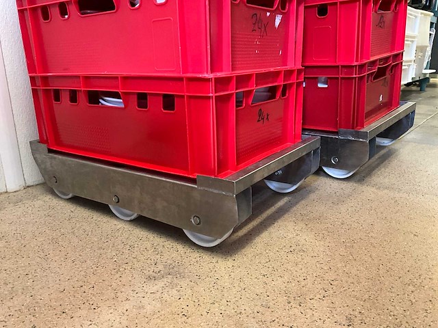 Rvs transportkar (3x) - afbeelding 2 van  2