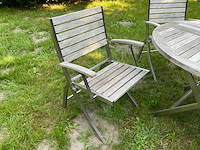 Rvs tuintafel met 4 stoelen - afbeelding 2 van  3