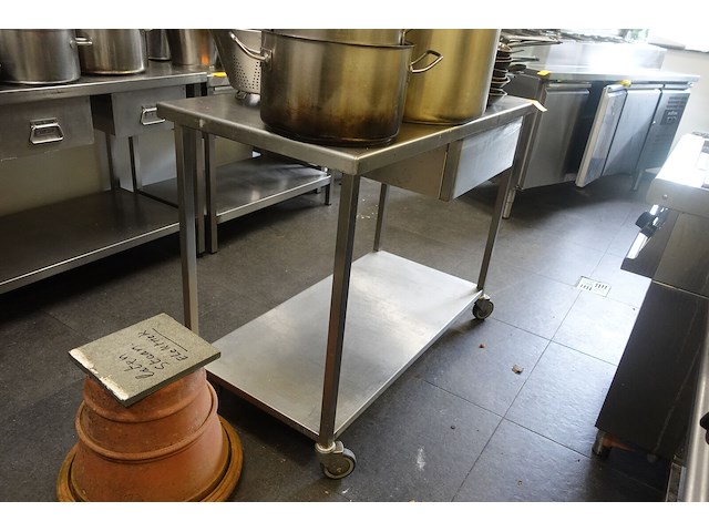 Rvs verrijbare tafel - afbeelding 2 van  2
