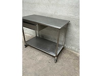 Rvs verrijdbare werktafel - afbeelding 1 van  1