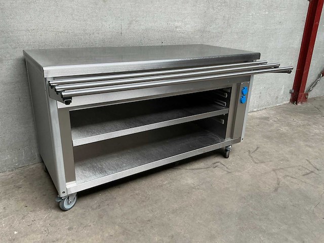 Rvs verrijdbare werktafel - afbeelding 1 van  4