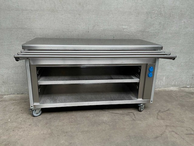 Rvs verrijdbare werktafel - afbeelding 2 van  4