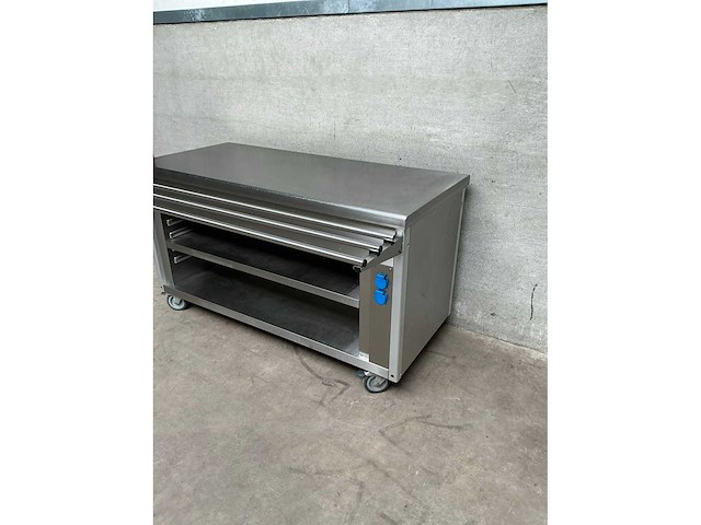 Rvs verrijdbare werktafel - afbeelding 3 van  4
