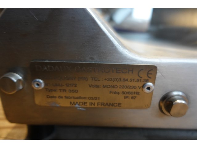 Rvs vleessnijmachine dadaux - afbeelding 2 van  2