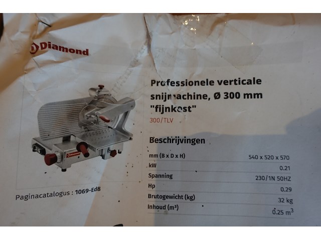 Rvs vleessnijmachine diamond - afbeelding 3 van  3