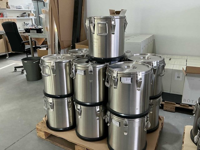 Rvs voedselcontainer 20l overige keukenbenodigdheden (7x) - afbeelding 1 van  4