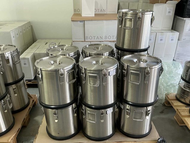 Rvs voedselcontainer 20l overige keukenbenodigdheden (7x) - afbeelding 1 van  5