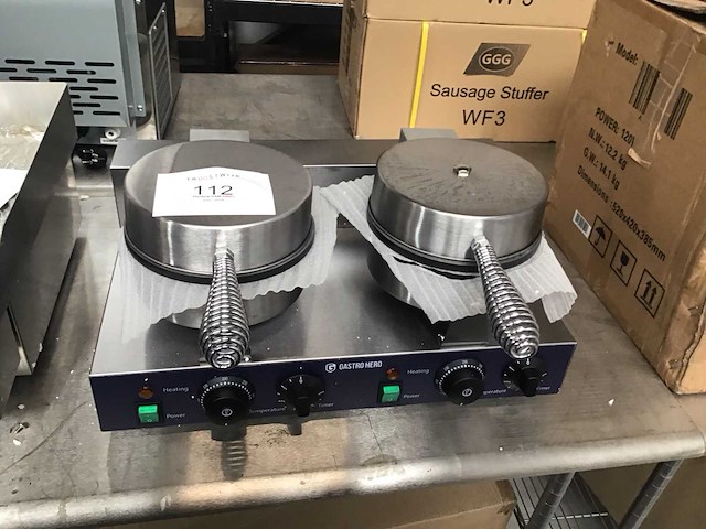 Rvs wafelijzer machine - afbeelding 2 van  5