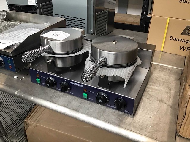 Rvs wafelijzer machine - afbeelding 4 van  5