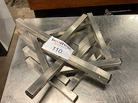 Rvs wand beugels voor leggers (7x) - afbeelding 1 van  3