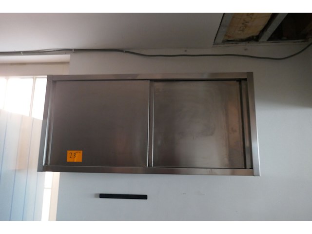 Rvs wandkast met 2 schuifdeuren - afbeelding 1 van  3