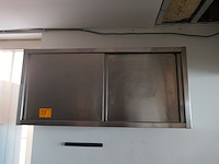 Rvs wandkast met 2 schuifdeuren