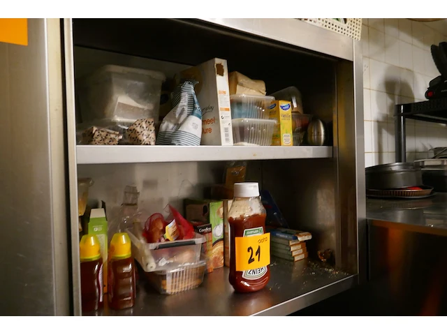 Rvs wandkast met 2 schuifdeuren - afbeelding 3 van  3