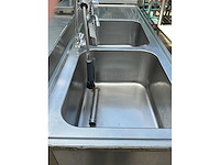 Rvs wastafel met douche - afbeelding 2 van  2