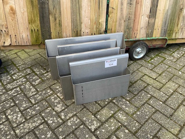 Rvs werkbakken (4x) - afbeelding 1 van  10