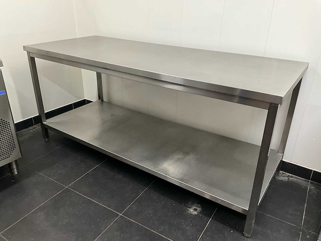Rvs werktafel 200cm - afbeelding 1 van  4