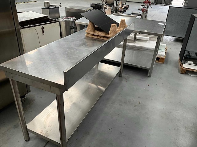 Rvs werktafel (2x) - afbeelding 1 van  1