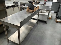 Rvs werktafel (2x) - afbeelding 1 van  1