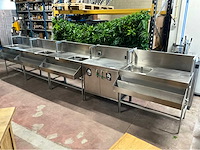 Rvs werktafel en spoeltafel (x5) - afbeelding 2 van  7