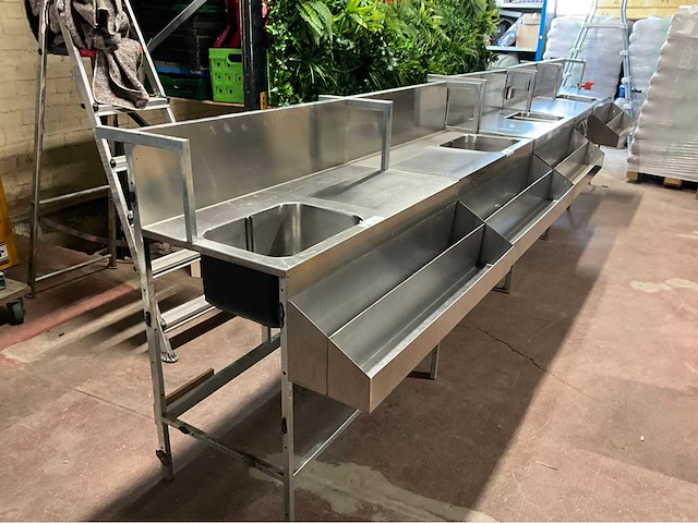 Rvs werktafel en spoeltafel (x5) - afbeelding 3 van  7
