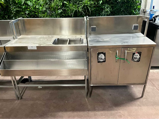 Rvs werktafel en spoeltafel (x5) - afbeelding 4 van  7