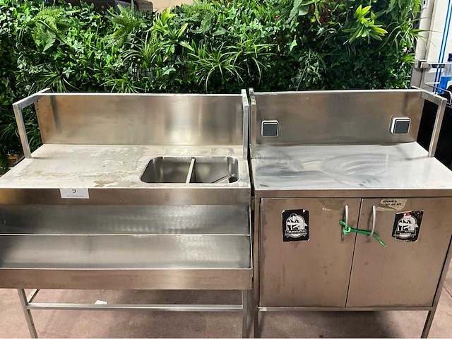 Rvs werktafel en spoeltafel (x5) - afbeelding 5 van  7