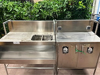 Rvs werktafel en spoeltafel (x5) - afbeelding 5 van  7