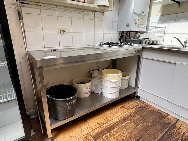 Rvs werktafel ggm gastro met gasvuur - afbeelding 1 van  3