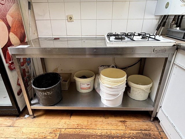 Rvs werktafel ggm gastro met gasvuur - afbeelding 2 van  3